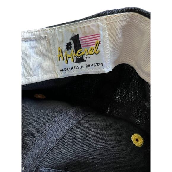 Pittsburgh Steelers Cap Embroidered #1 Apparel Snapback Hat Black Gold Vtg 90’s - Picture 5 of 6